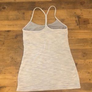 Lululemon gray power Y racerback tank top